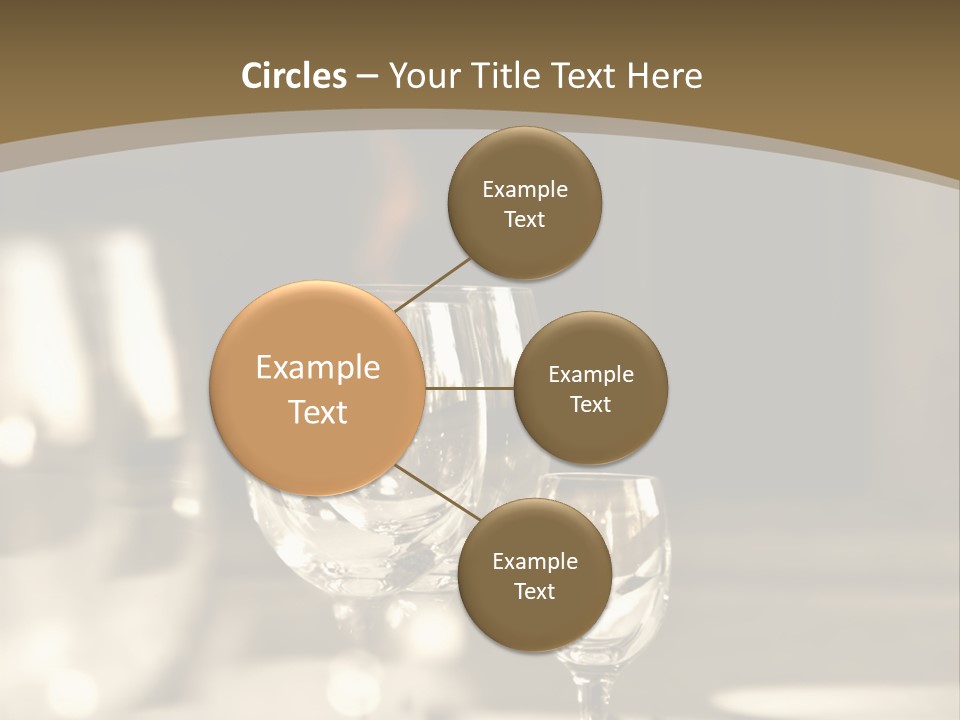 Glass Goblets On The Table PowerPoint Template