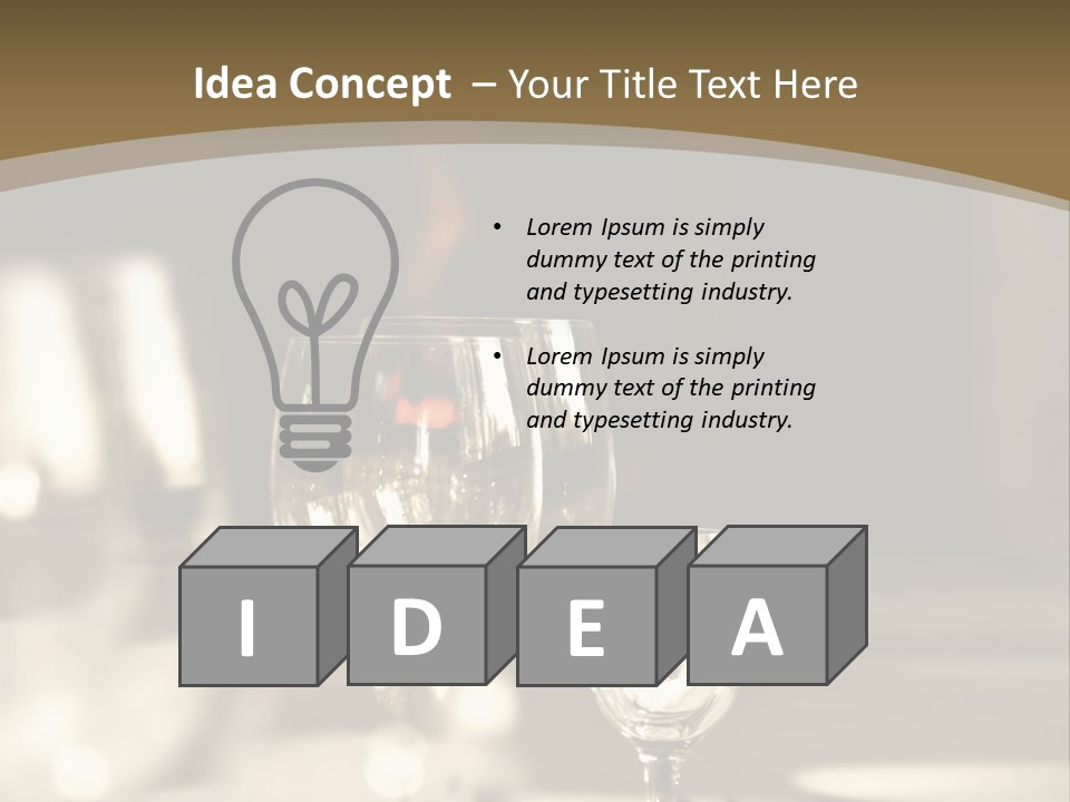 Glass Goblets On The Table PowerPoint Template