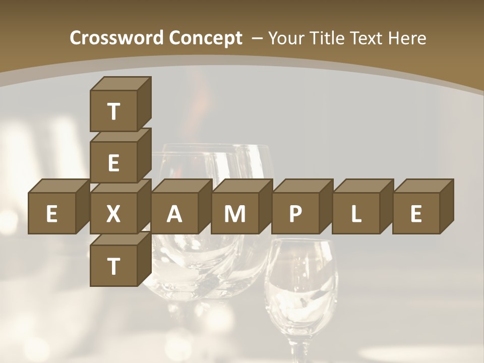 Glass Goblets On The Table PowerPoint Template