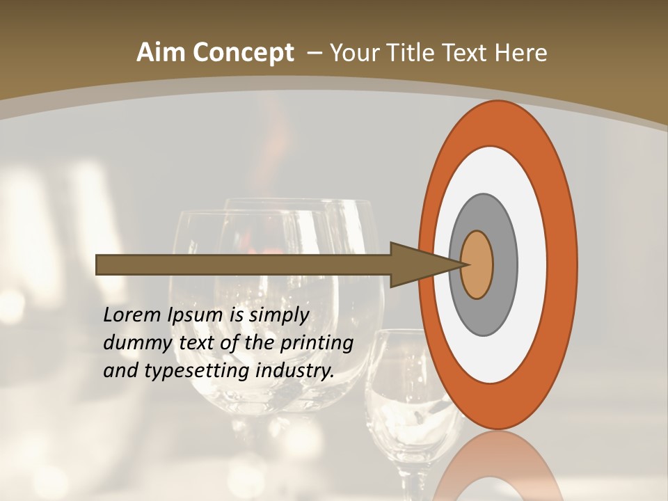 Glass Goblets On The Table PowerPoint Template