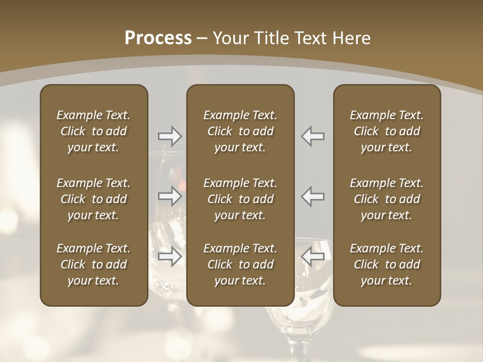 Glass Goblets On The Table PowerPoint Template