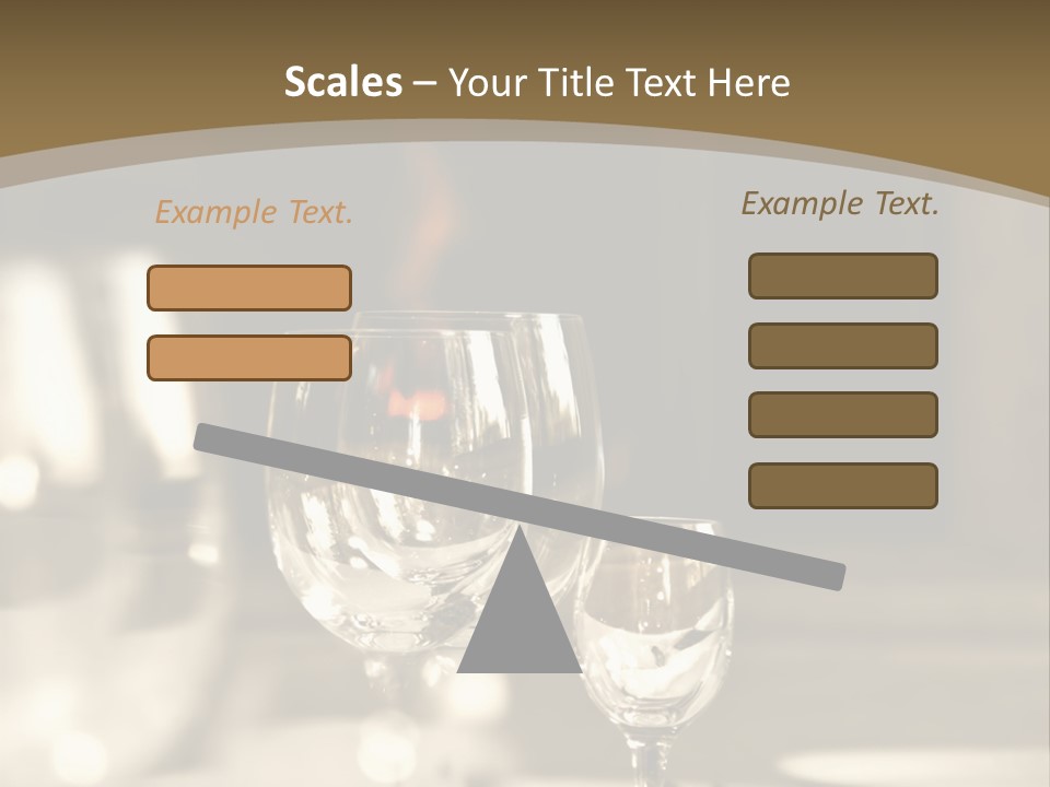 Glass Goblets On The Table PowerPoint Template