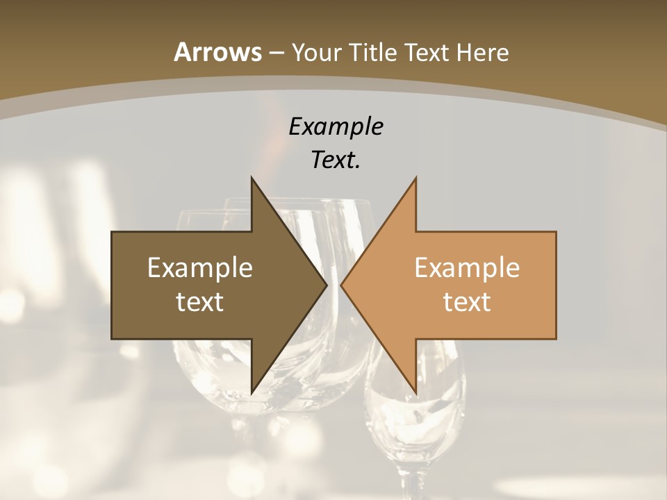 Glass Goblets On The Table PowerPoint Template