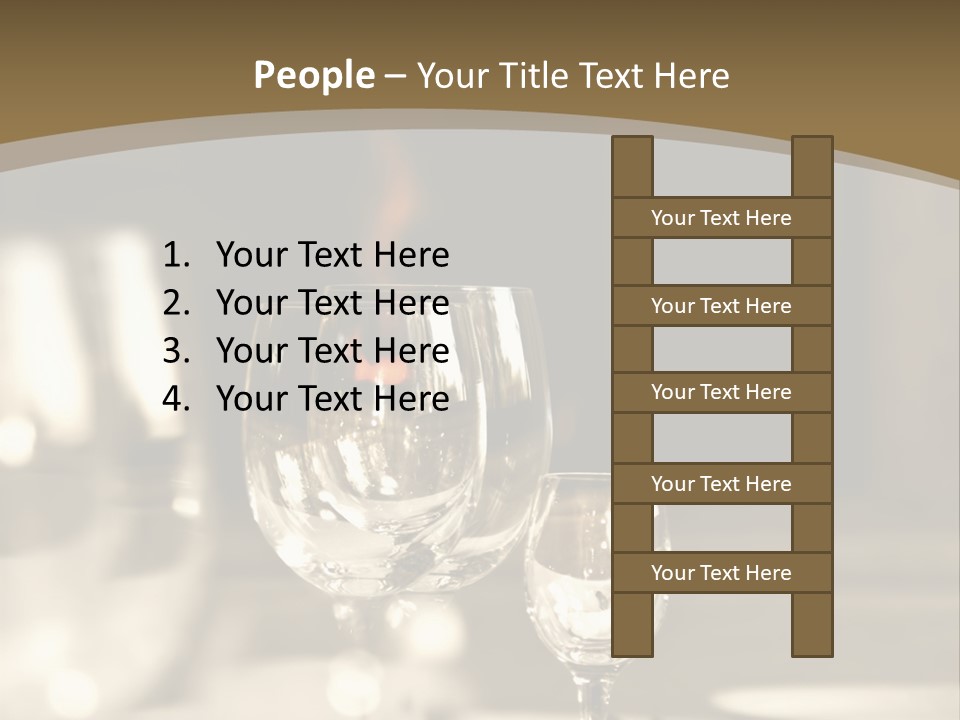 Glass Goblets On The Table PowerPoint Template