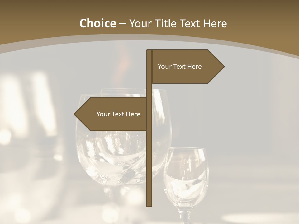 Glass Goblets On The Table PowerPoint Template
