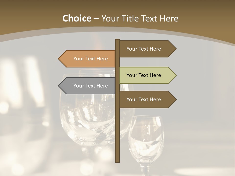 Glass Goblets On The Table PowerPoint Template
