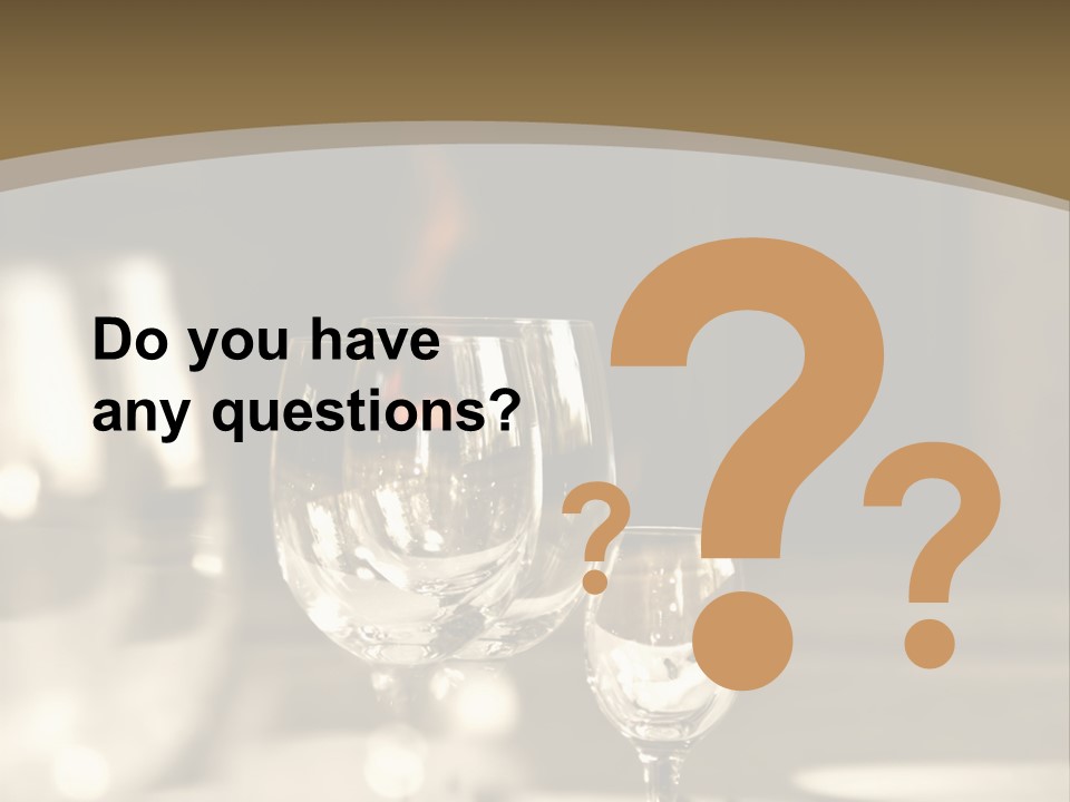 Glass Goblets On The Table PowerPoint Template