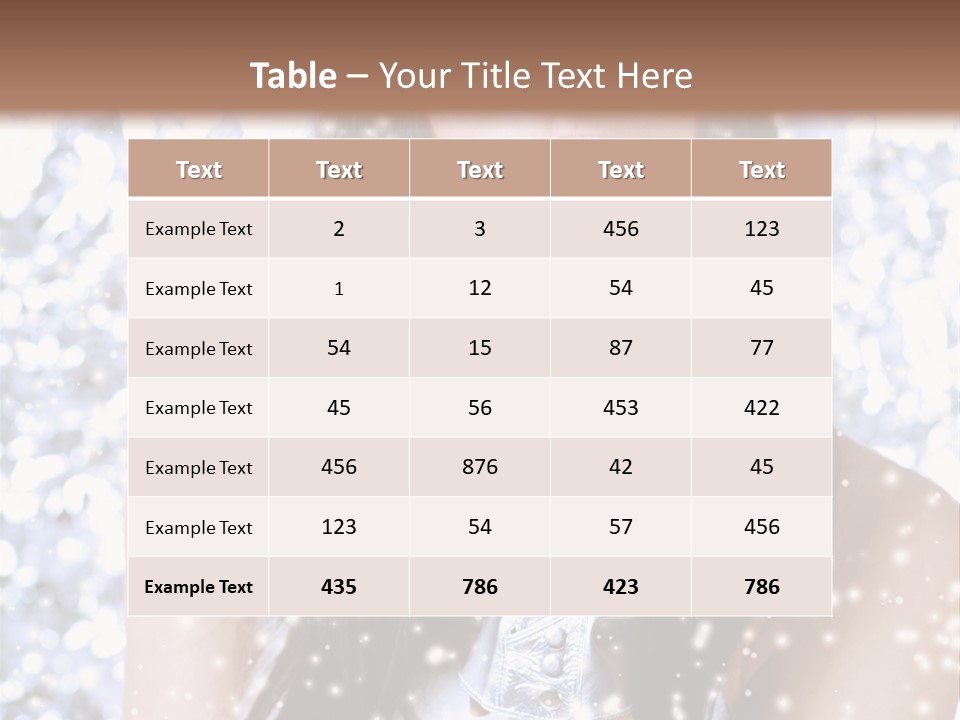 Winter Girl With Beautiful Make Up, Silver Gloves And Snow Flake, Silver Background PowerPoint Template