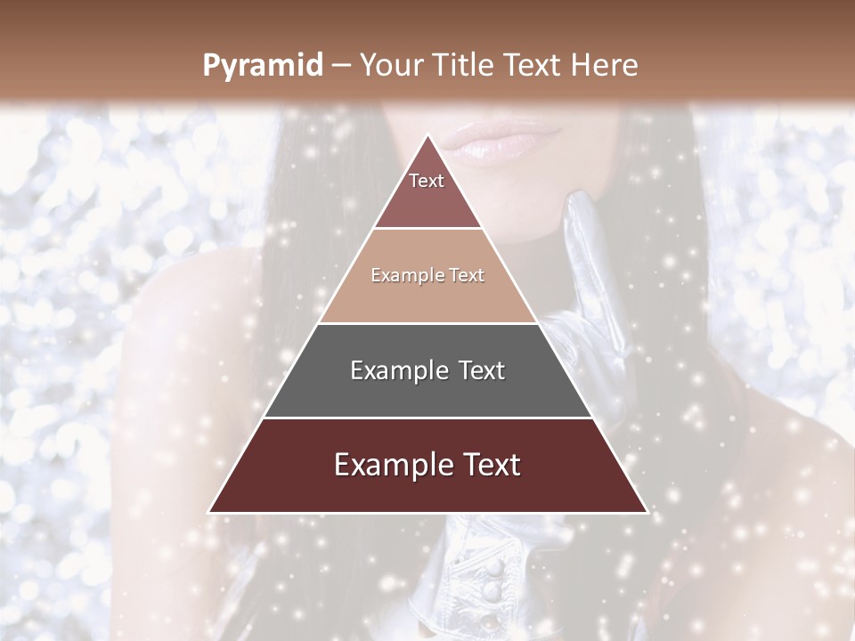 Winter Girl With Beautiful Make Up, Silver Gloves And Snow Flake, Silver Background PowerPoint Template