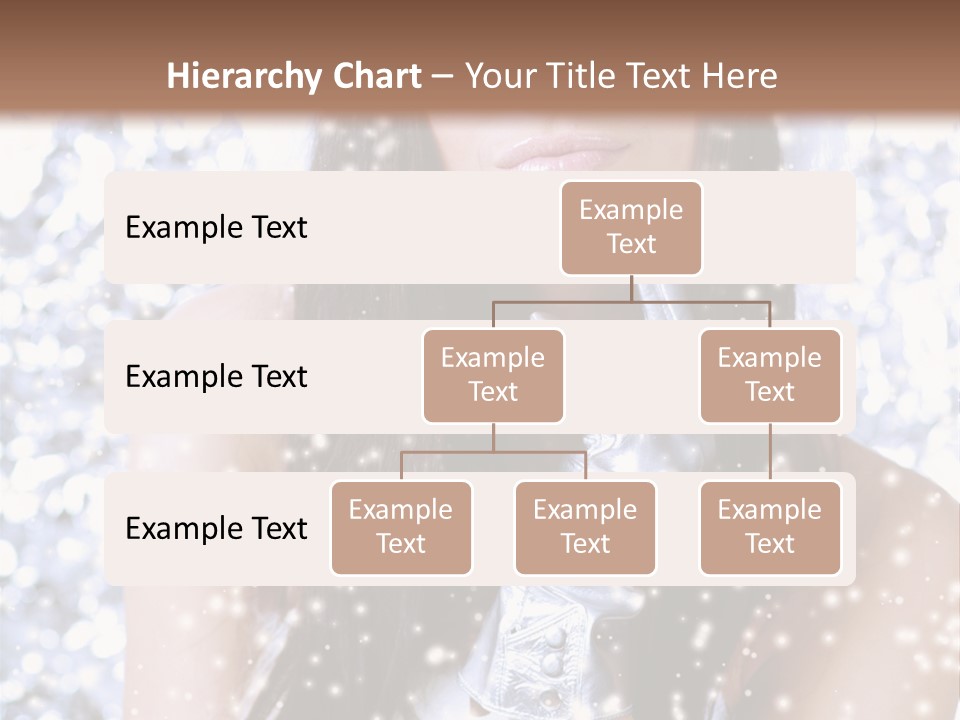 Winter Girl With Beautiful Make Up, Silver Gloves And Snow Flake, Silver Background PowerPoint Template