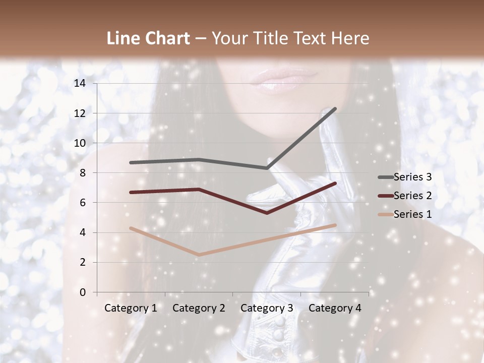 Winter Girl With Beautiful Make Up, Silver Gloves And Snow Flake, Silver Background PowerPoint Template