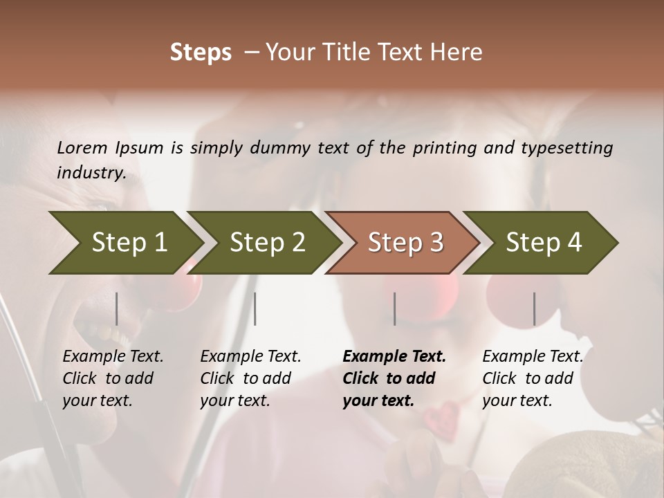 Clown-Doctor : Two Girls And Clown With Red Noses Are Smiling And Joking During Medical Examination. PowerPoint Template