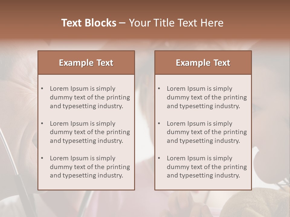 Clown-Doctor : Two Girls And Clown With Red Noses Are Smiling And Joking During Medical Examination. PowerPoint Template