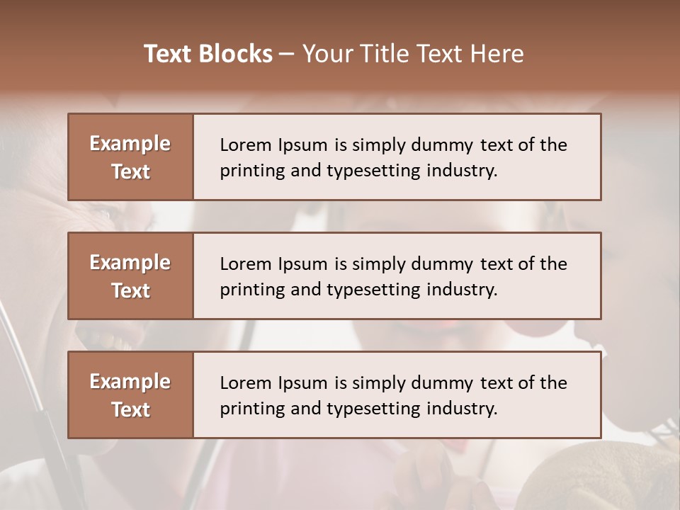 Clown-Doctor : Two Girls And Clown With Red Noses Are Smiling And Joking During Medical Examination. PowerPoint Template