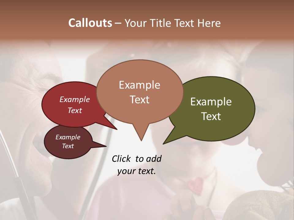 Clown-Doctor : Two Girls And Clown With Red Noses Are Smiling And Joking During Medical Examination. PowerPoint Template