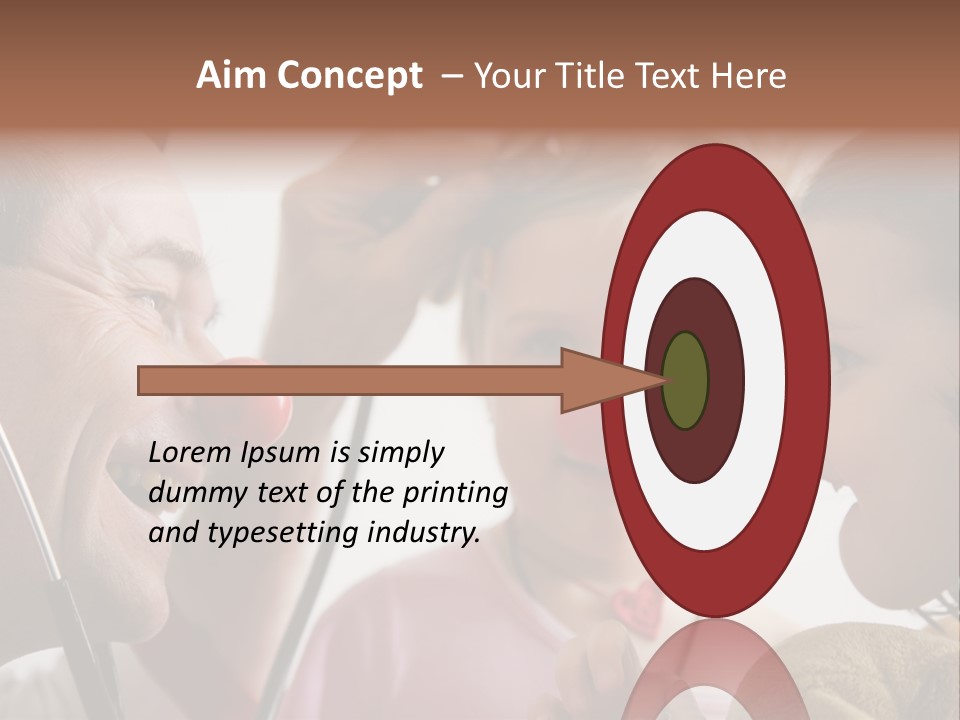 Clown-Doctor : Two Girls And Clown With Red Noses Are Smiling And Joking During Medical Examination. PowerPoint Template