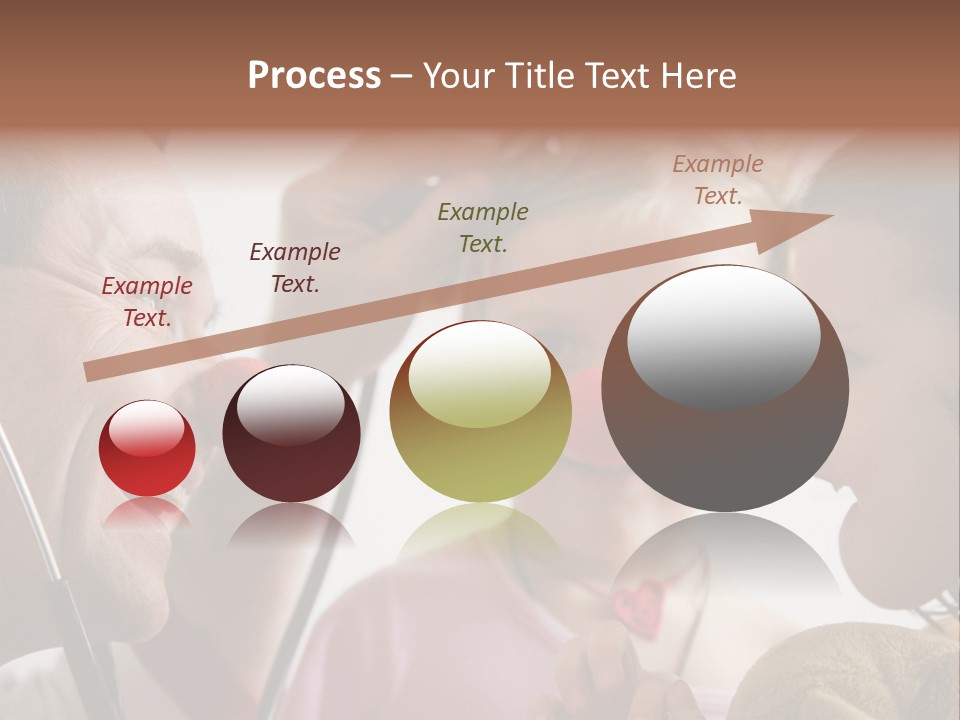 Clown-Doctor : Two Girls And Clown With Red Noses Are Smiling And Joking During Medical Examination. PowerPoint Template