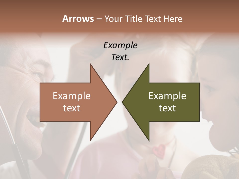 Clown-Doctor : Two Girls And Clown With Red Noses Are Smiling And Joking During Medical Examination. PowerPoint Template