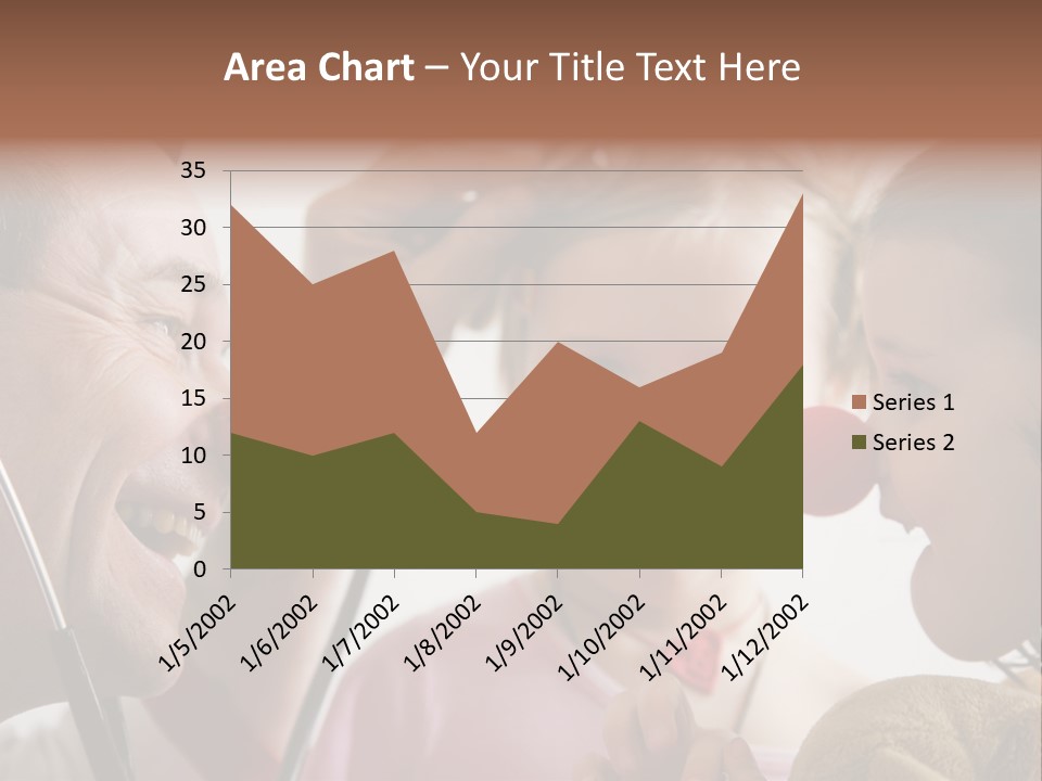 Clown-Doctor : Two Girls And Clown With Red Noses Are Smiling And Joking During Medical Examination. PowerPoint Template