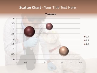 A Veterinarian Using An Instrument To Look Into A Maltese Terrier Dog's Eyes. PowerPoint Template