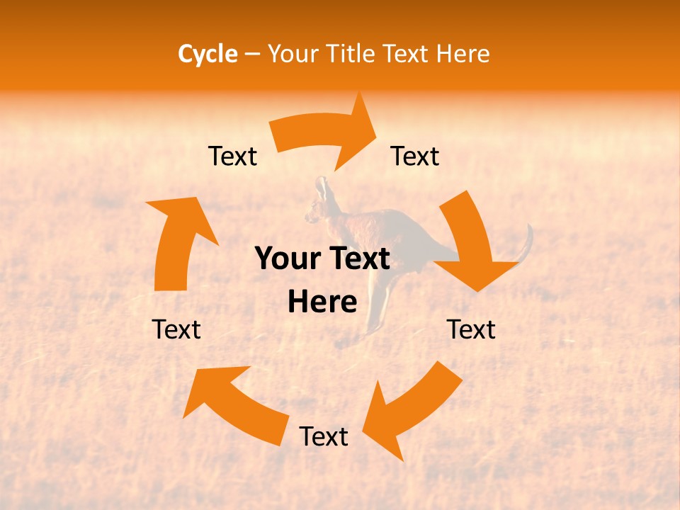 Jumping Kangaroo, Wilpena Pound, Australia PowerPoint Template