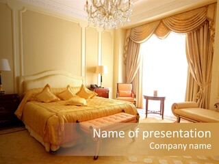 A Luxury Hotel Room PowerPoint Template