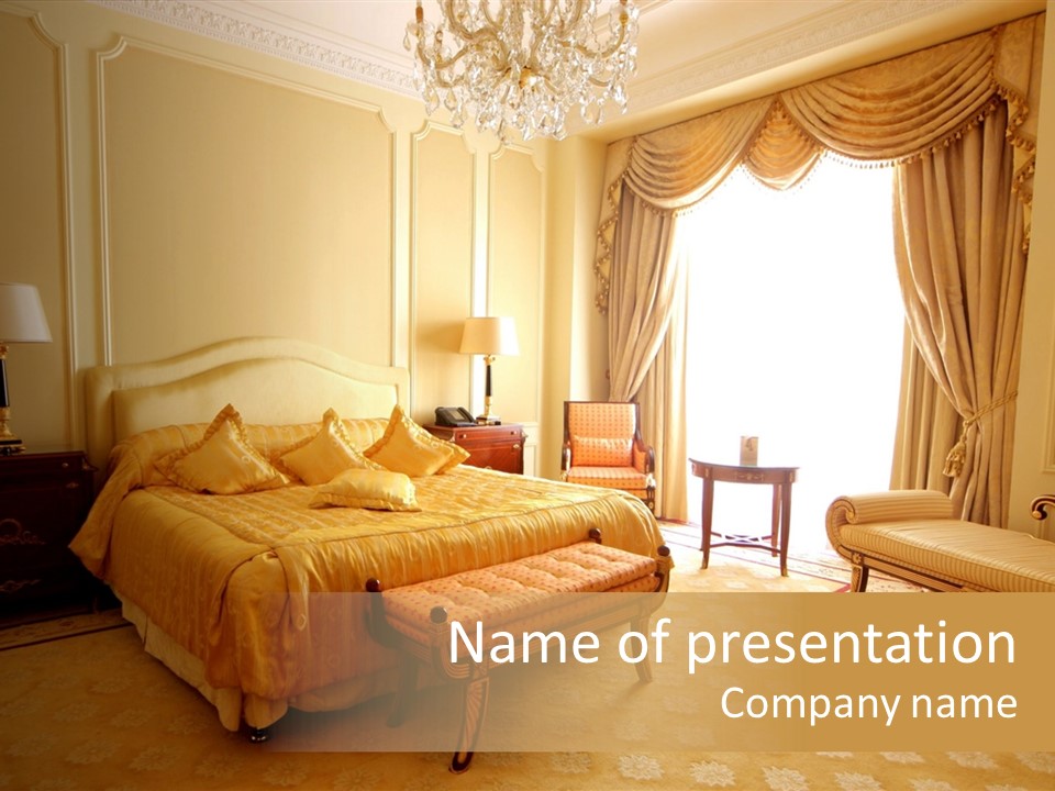 A Luxury Hotel Room PowerPoint Template