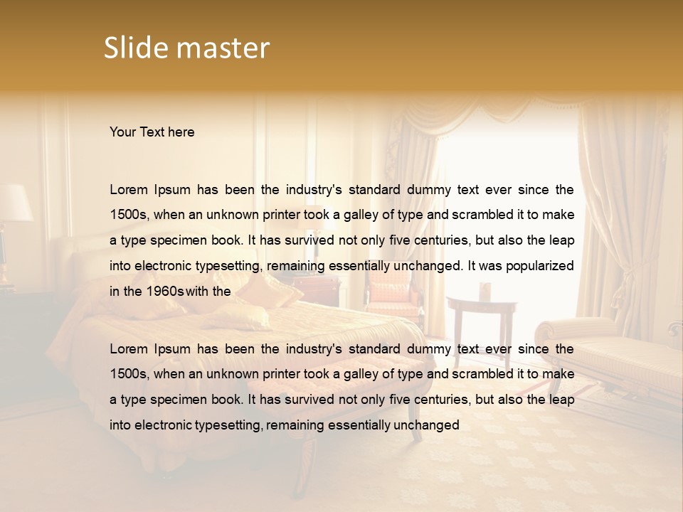 A Luxury Hotel Room PowerPoint Template