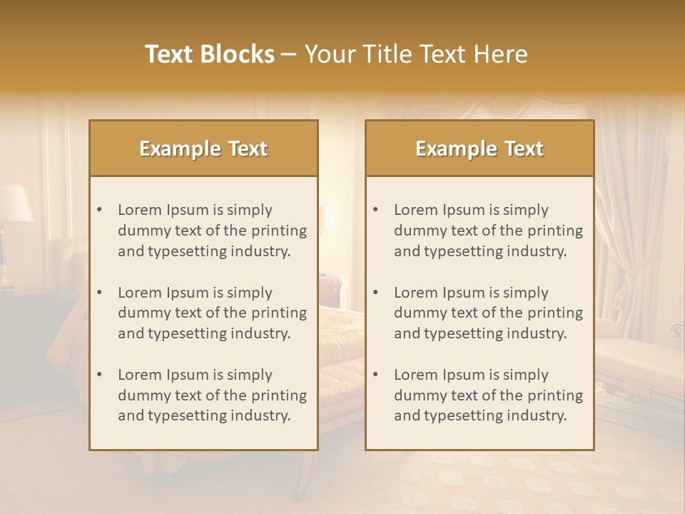 A Luxury Hotel Room PowerPoint Template