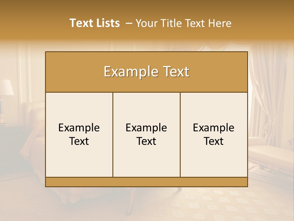A Luxury Hotel Room PowerPoint Template
