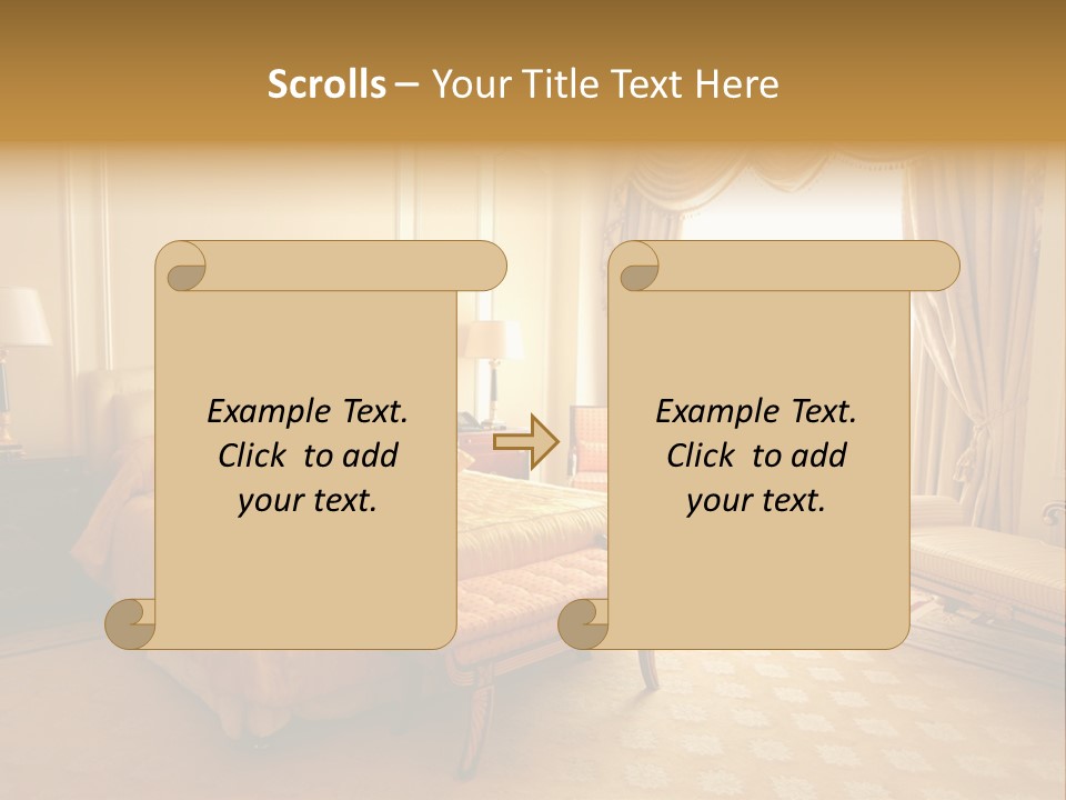 A Luxury Hotel Room PowerPoint Template