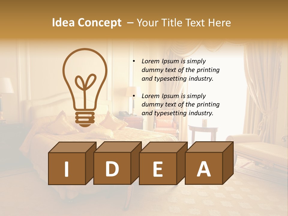 A Luxury Hotel Room PowerPoint Template