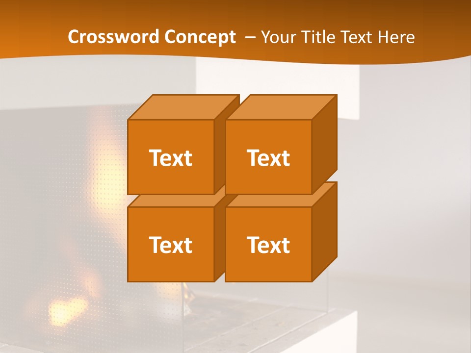 Open Fire Place In Living Room PowerPoint Template