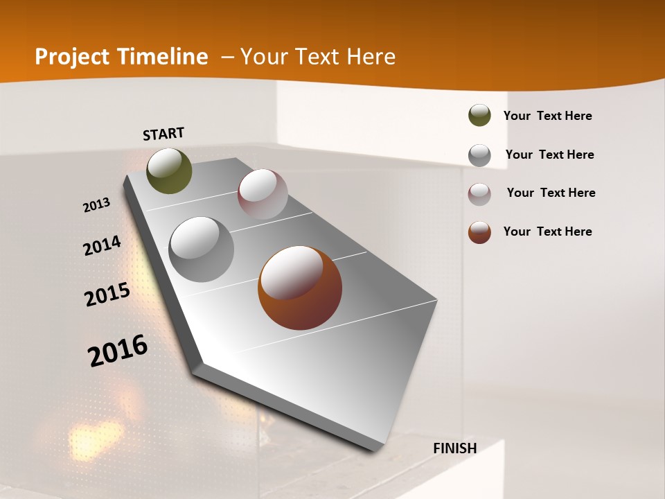 Open Fire Place In Living Room PowerPoint Template