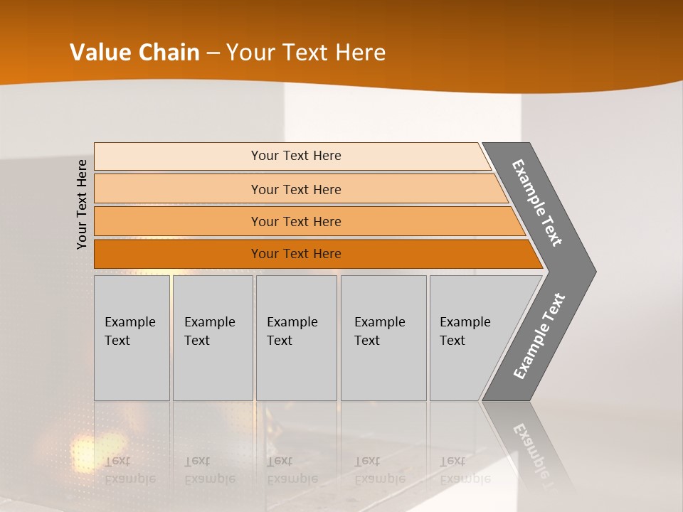 Open Fire Place In Living Room PowerPoint Template