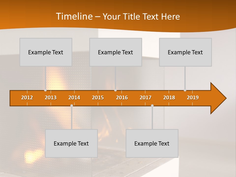 Open Fire Place In Living Room PowerPoint Template
