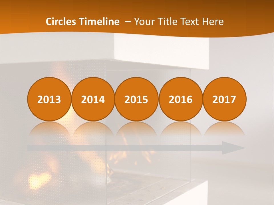 Open Fire Place In Living Room PowerPoint Template