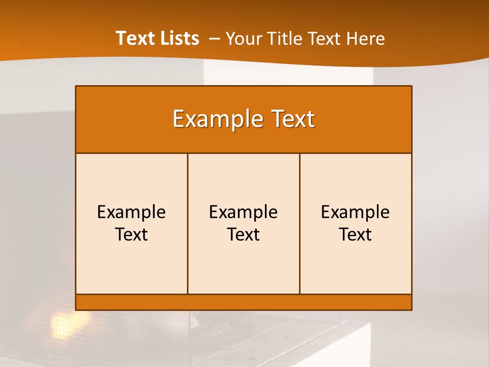 Open Fire Place In Living Room PowerPoint Template