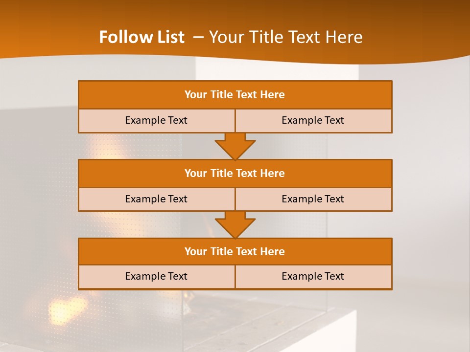 Open Fire Place In Living Room PowerPoint Template