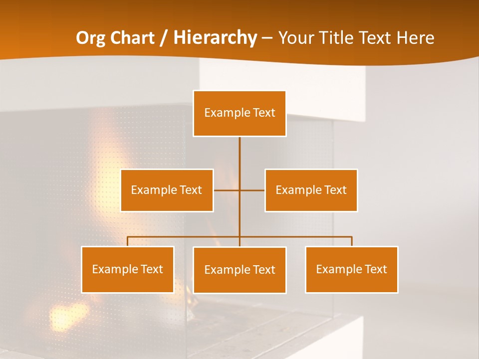 Open Fire Place In Living Room PowerPoint Template