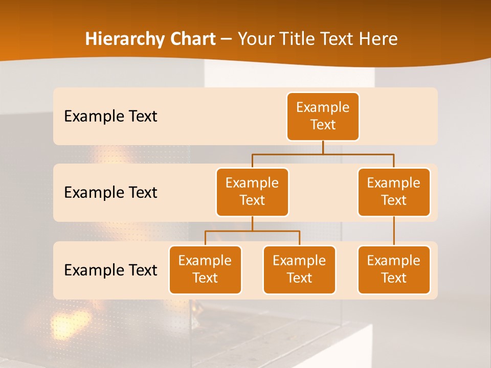 Open Fire Place In Living Room PowerPoint Template