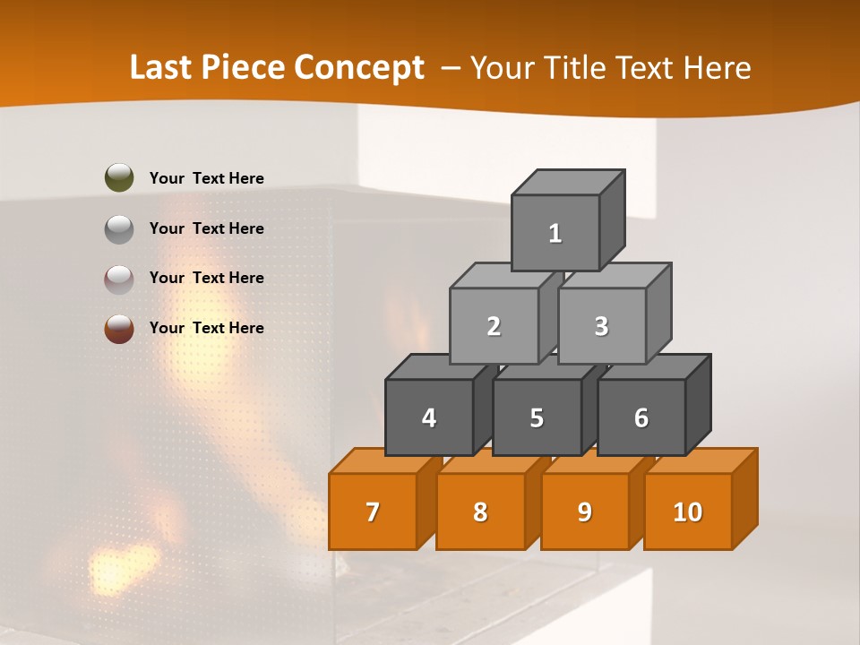 Open Fire Place In Living Room PowerPoint Template