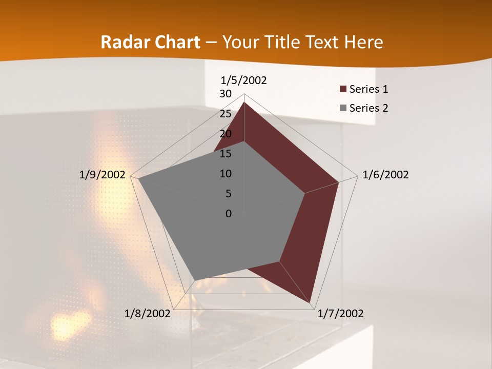 Open Fire Place In Living Room PowerPoint Template