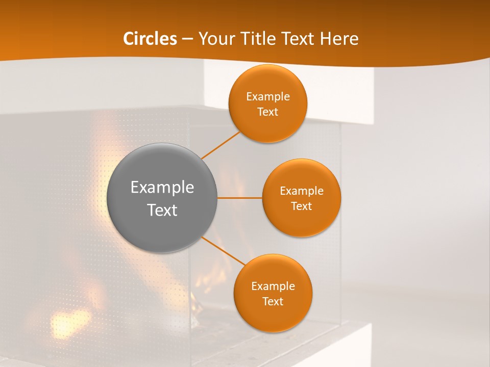 Open Fire Place In Living Room PowerPoint Template