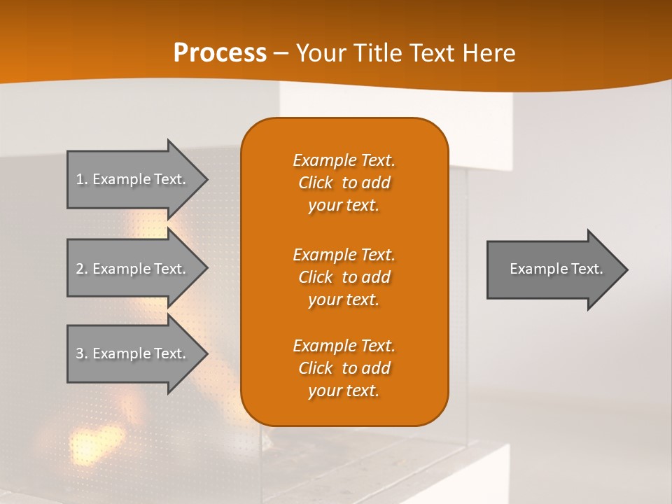 Open Fire Place In Living Room PowerPoint Template