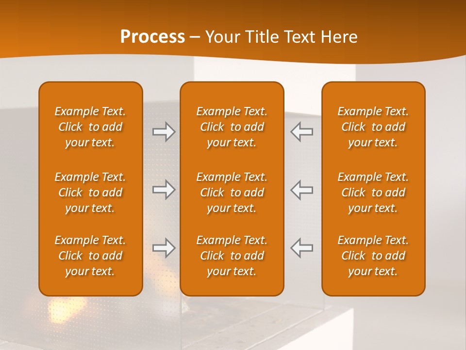 Open Fire Place In Living Room PowerPoint Template