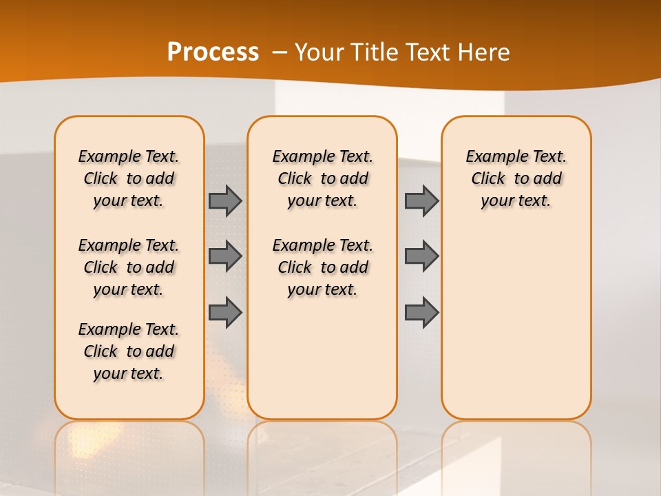 Open Fire Place In Living Room PowerPoint Template