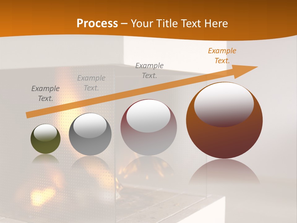 Open Fire Place In Living Room PowerPoint Template