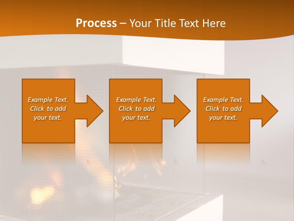 Open Fire Place In Living Room PowerPoint Template
