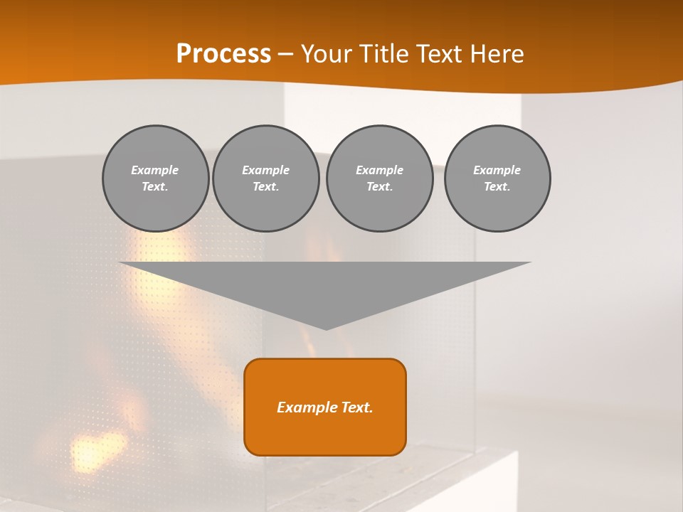 Open Fire Place In Living Room PowerPoint Template